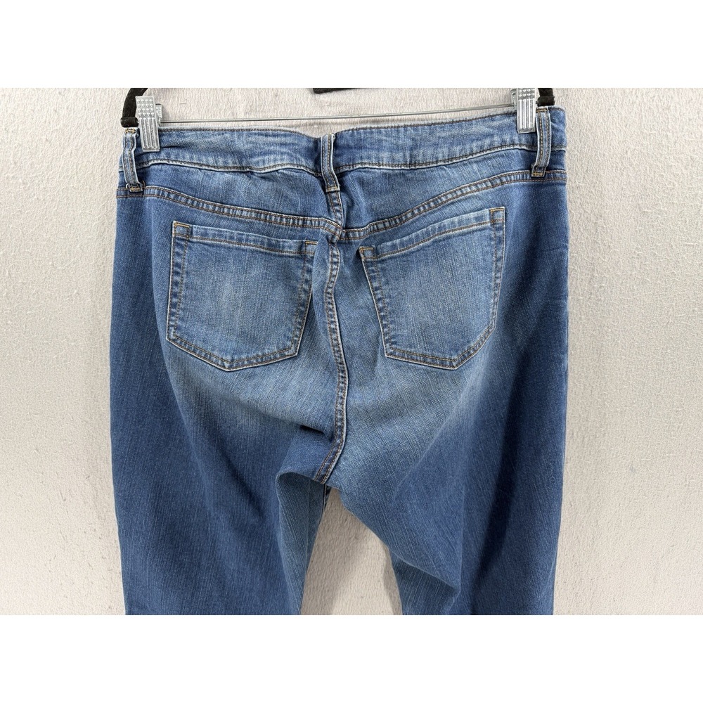 Torrid Jeans Womens 12 Blue Boyfriend Straight Denim Whiskered Coastal Y2K - Picture 3 of 15